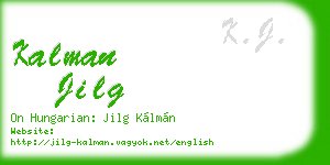 kalman jilg business card